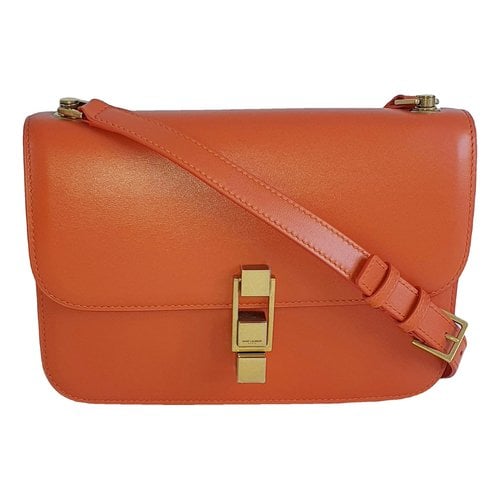 Pre-owned Saint Laurent Leather Handbag In Orange