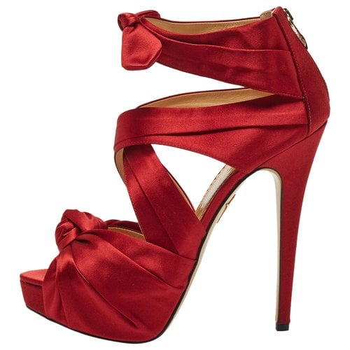Pre-owned Charlotte Olympia Cloth Sandal In Red