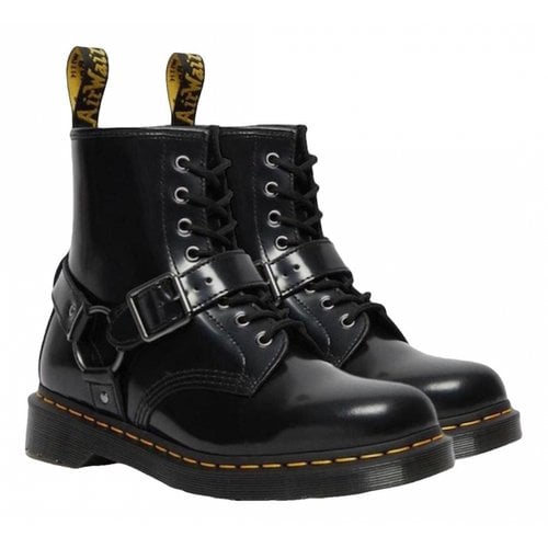 Pre-owned Dr. Martens' Leather Boots In Black