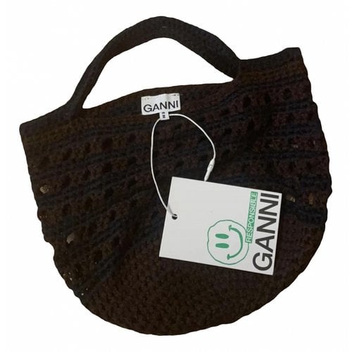 Pre-owned Ganni Wool Handbag In Brown