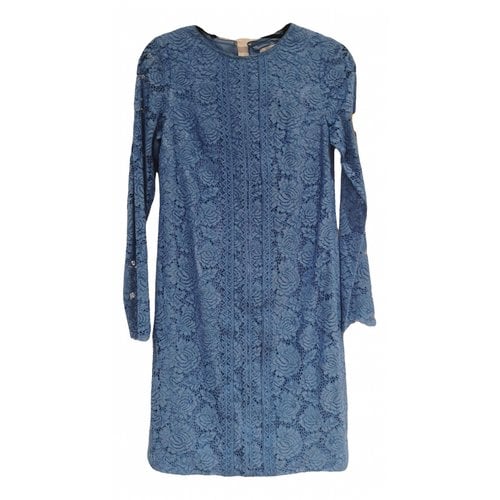 Pre-owned Reiss Lace Mini Dress In Blue