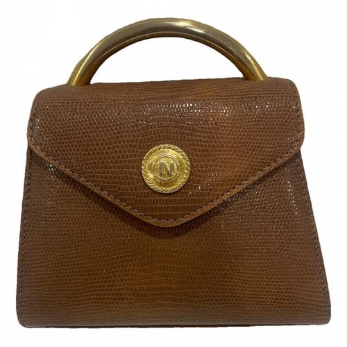 Pre-owned Nipon Boutique Leather Handbag In Camel