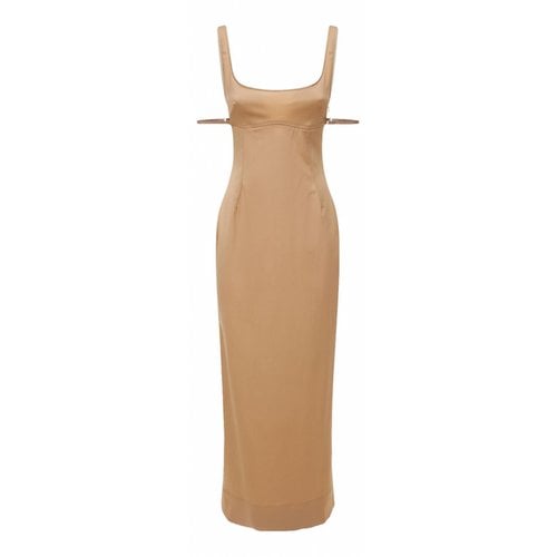Pre-owned Jacquemus Wool Maxi Dress In Beige
