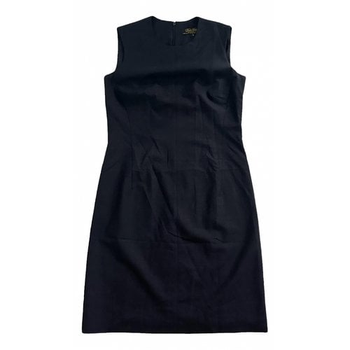 Pre-owned Brooks Brothers Wool Mid-length Dress In Blue