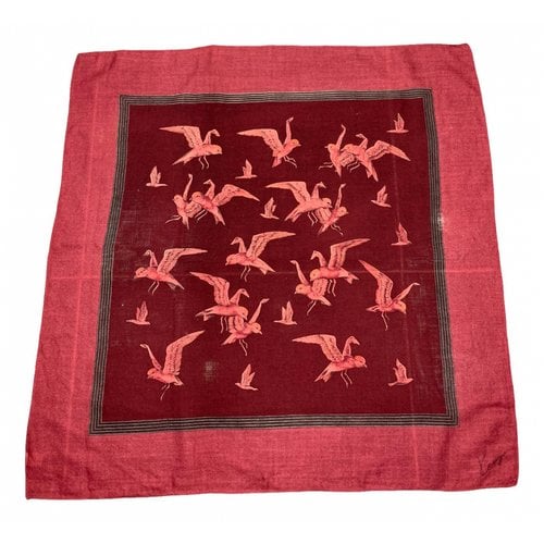Pre-owned Kenzo Silk Handkerchief In Red