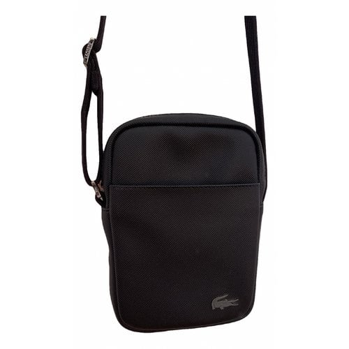Pre-owned Lacoste Leather Satchel In Black