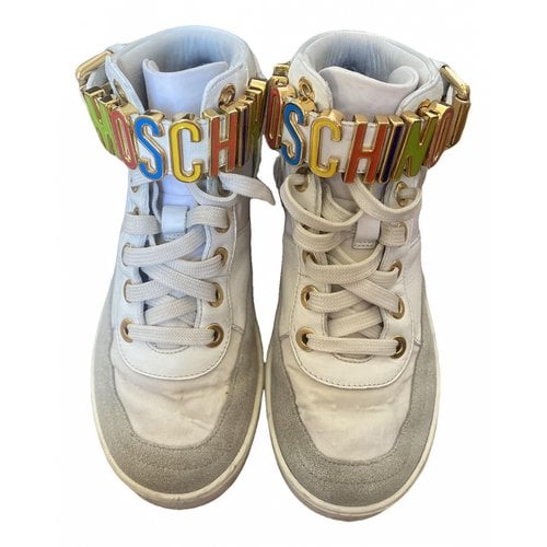Pre-owned Moschino Trainers In White