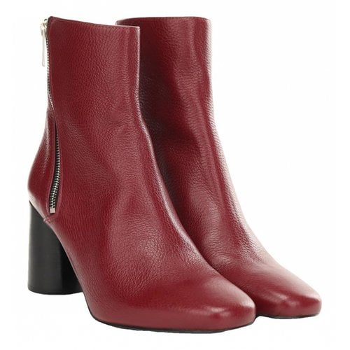 Pre-owned Claudie Pierlot Leather Boots In Red