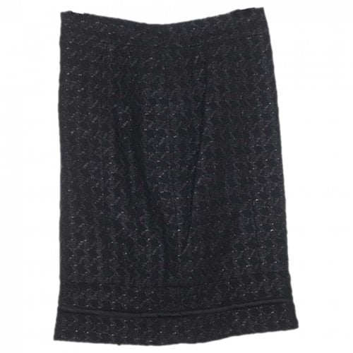 Pre-owned Chanel Tweed Skirt In Black