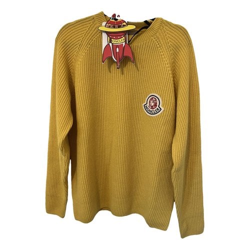Pre-owned Moncler Wool Sweatshirt In Yellow
