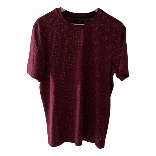 Pre-owned Ted Baker T-shirt In Burgundy
