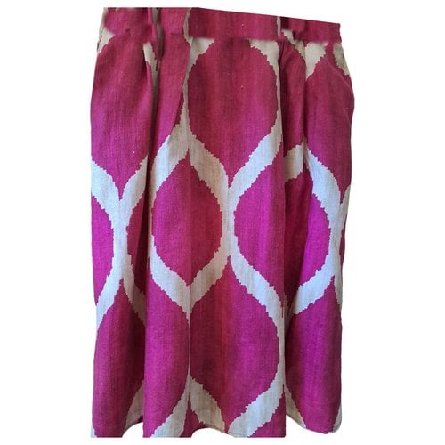 Pre-owned Maliparmi Linen Skirt In Pink