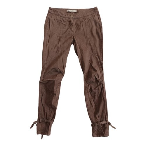 Pre-owned Ermanno Scervino Straight Pants In Brown