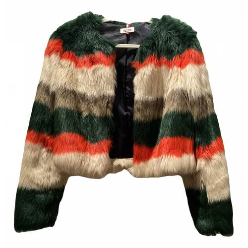 Pre-owned Tommy Hilfiger Faux Fur Coat In Multicolour