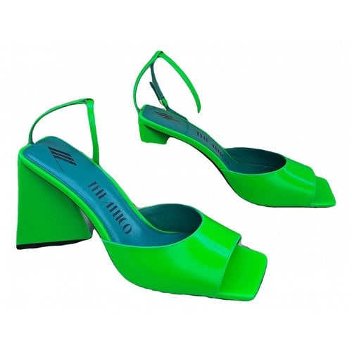Pre-owned Attico Leather Sandal In Green