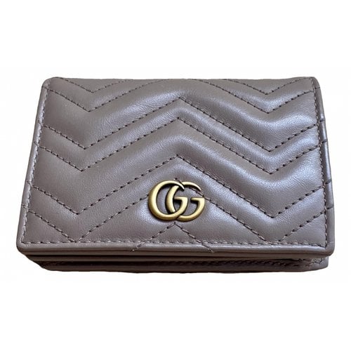 Pre-owned Gucci Marmont Leather Wallet In Other