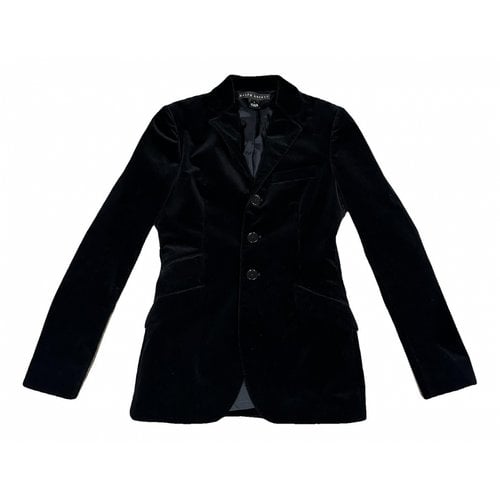 Pre-owned Ralph Lauren Velvet Blazer In Black