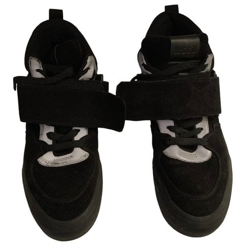 Pre-owned Msgm High Trainers In Black