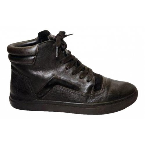 Pre-owned United Nude Leather Trainers In Black