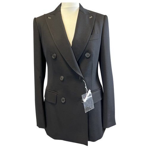 Pre-owned Max Mara Atelier Wool Suit Jacket In Black