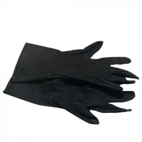 Pre-owned Saint Laurent Long Gloves In Khaki