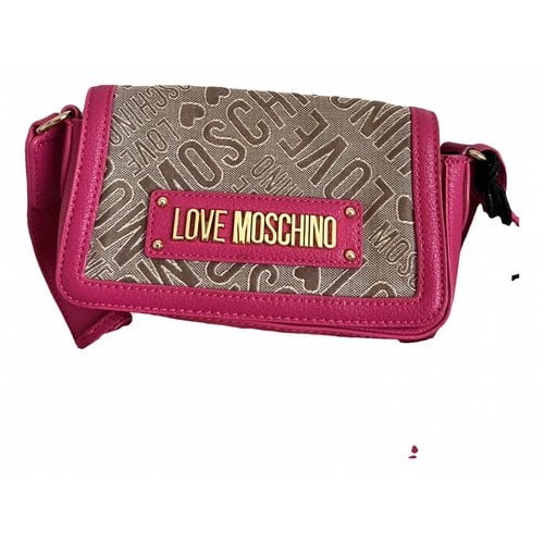 Pre-owned Moschino Love Leather Crossbody Bag In Pink