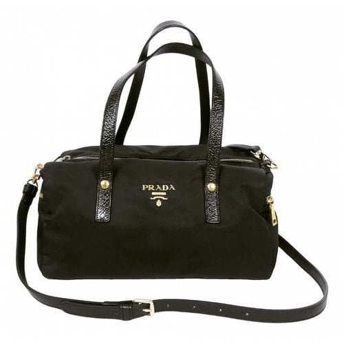 Pre-owned Prada Mirage Cloth Handbag In Black