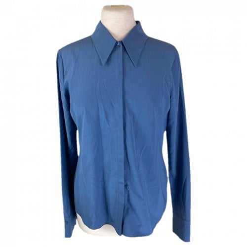 Pre-owned Dorothee Schumacher Silk Shirt In Blue