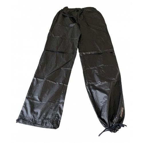 Pre-owned Moncler Straight Pants In Black