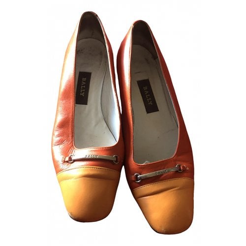 Pre-owned Bally Leather Heels In Orange