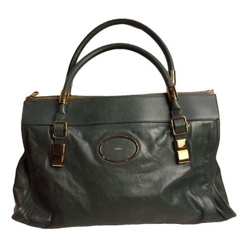 Pre-owned Chloé Leather Handbag In Green