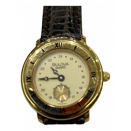 Pre-owned Bulova Watch In Brown
