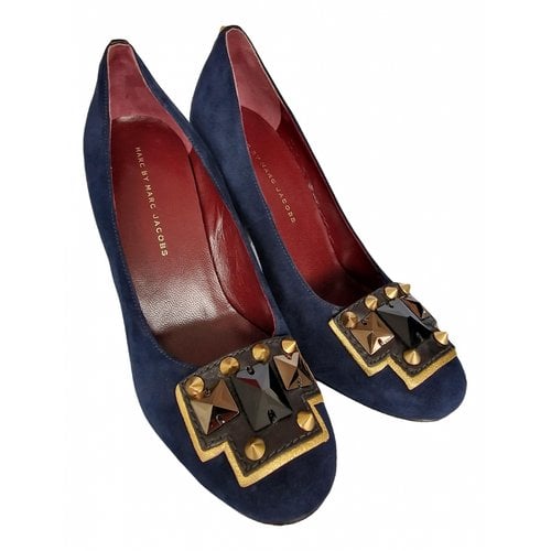 Pre-owned Marc By Marc Jacobs Leather Heels In Blue