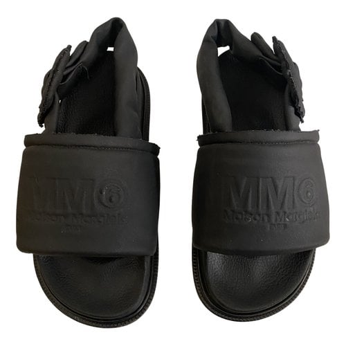 Pre-owned Maison Margiela Leather Mules In Black