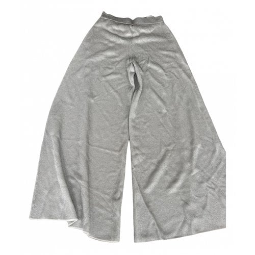 Pre-owned Missoni Wool Trousers In Silver