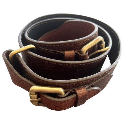 Pre-owned Eleventy Leather Belt In Brown