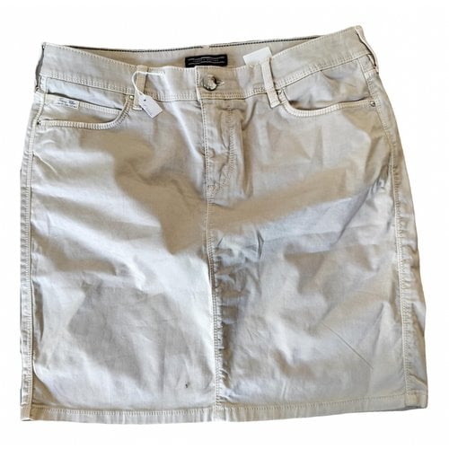 Pre-owned Tommy Hilfiger Mini Skirt In Beige
