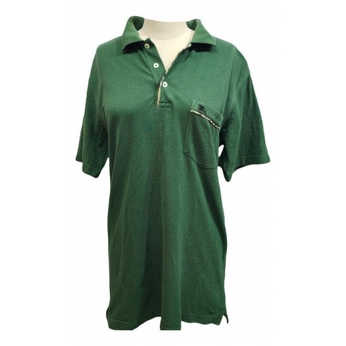 Pre-owned Burberry Polo In Green