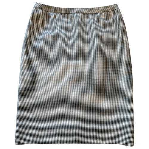 Pre-owned Valentino Wool Mid-length Skirt In White