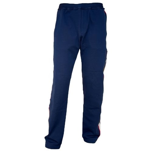 Pre-owned Fendi Slim Pants In Blue