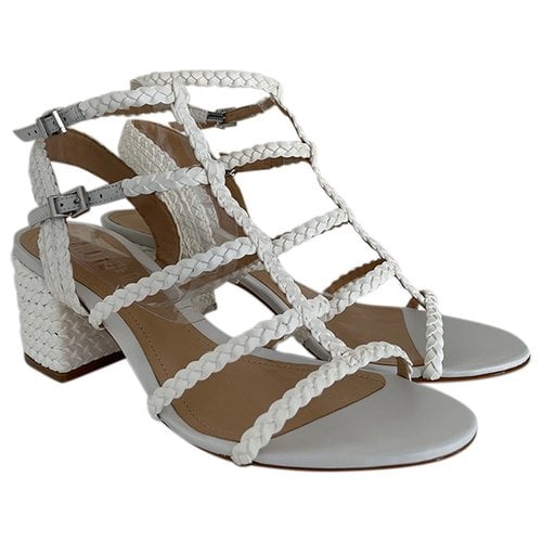 Pre-owned Schutz Leather Sandal In White