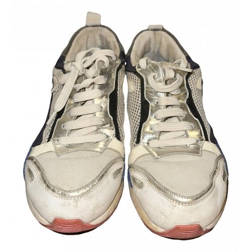 Pre-owned Sandro Leather Trainers In White