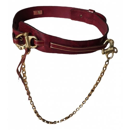 Pre-owned Dsquared2 Leather Belt In Burgundy