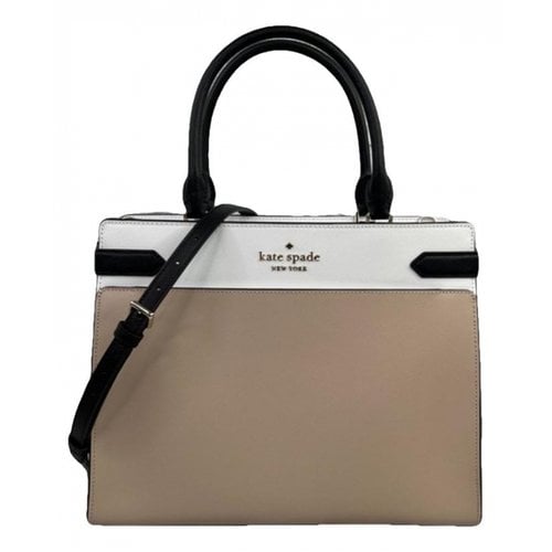 Pre-owned Kate Spade Leather Handbag In Beige