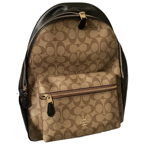 Pre-owned Coach Backpack In Brown