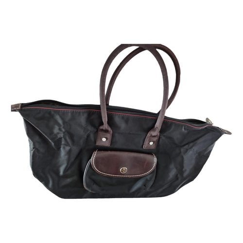 Pre-owned Lancel Cloth Handbag In Black