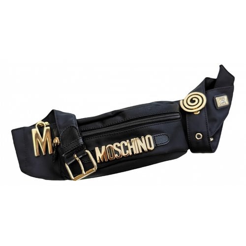 Pre-owned Moschino Cloth Handbag In Black