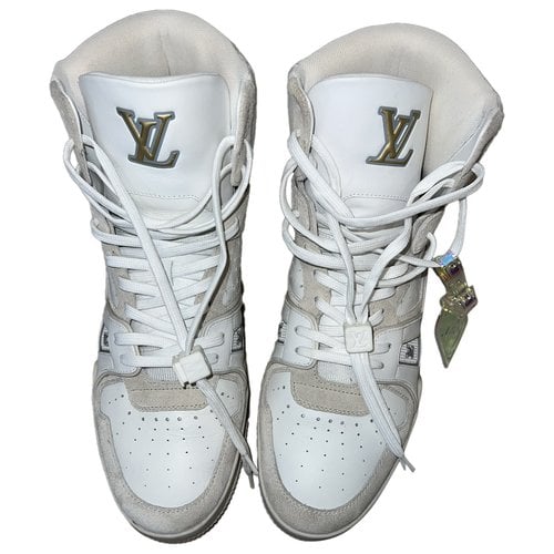 Pre-owned Louis Vuitton Trainer Sneaker Boot High High Trainers In White
