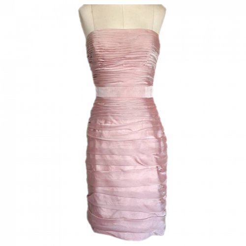 Pre-owned Monique Lhuillier Mini Dress In Pink