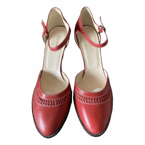 Pre-owned Hobbs Leather Heels In Red